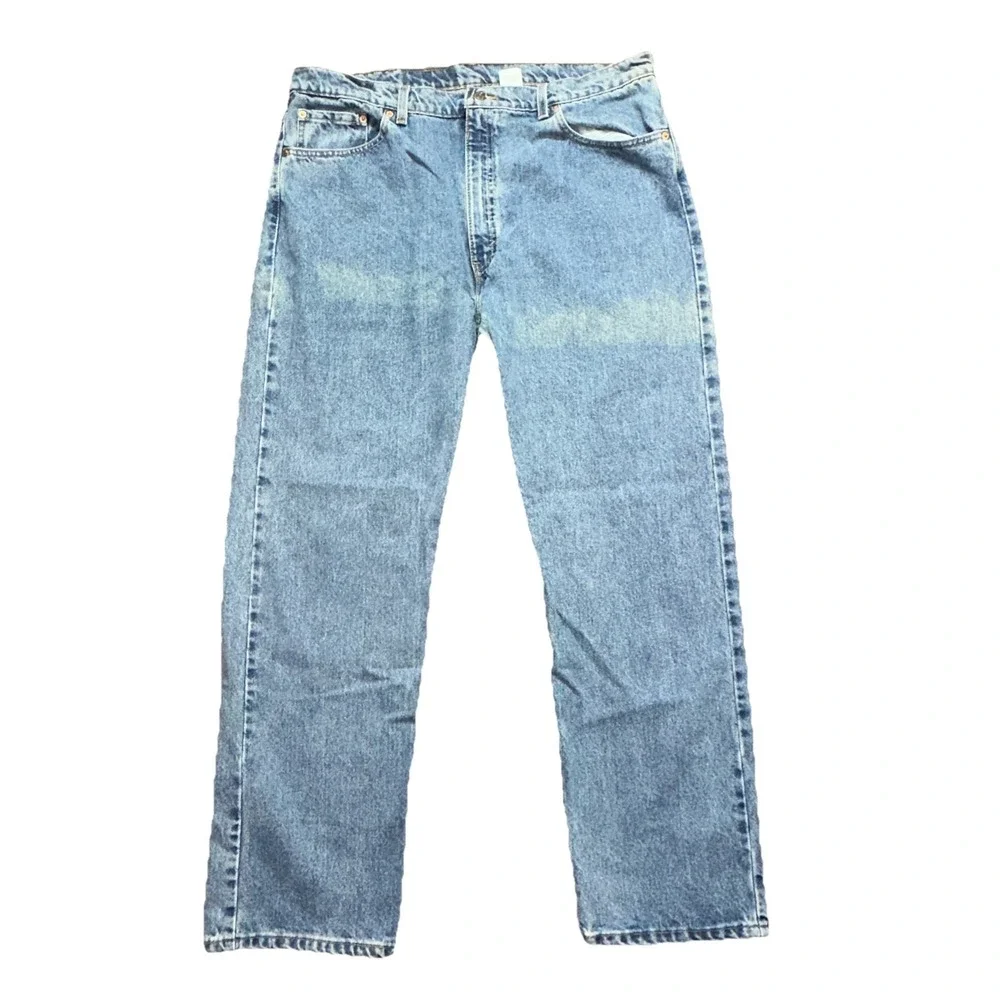 Vintage Levi's 505 Regular Fit Straight Leg Jeans Fit 40/32 Blue Denim USA Made